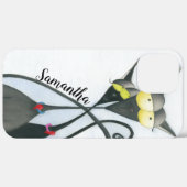 Cute Black en Grey Cat Cartoon Case-Mate iPhone Case (Achterkant / Rechts)