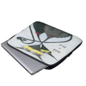 Cute Black en Grey Cat Cartoon Laptop Sleeve (Voorkant onderkant)