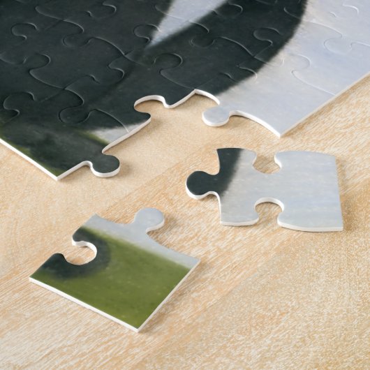 Cute Black en Grey Cat Cartoon Legpuzzel (Zijkant)