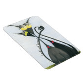 Cute Black en Grey Cat Cartoon Magneet (Rechterzijde)