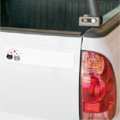 Cute Black en Grey Cats, met hart. Bumpersticker (Op Truck)