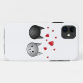 Cute Black en Grey Cats, met hart. Case-Mate iPhone Case (Achterkant (horizontaal))