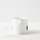 Cute Black en Grey Cats, met hart. Espresso Kop (Achterkant)