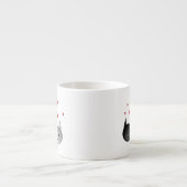 Cute Black en Grey Cats, met hart. Espresso Kop (Voorkant)