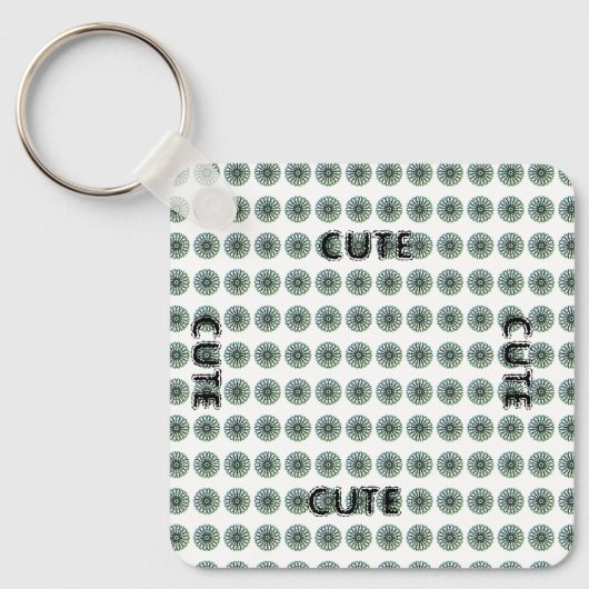 CUTE_ BLACK EN GROENE SLEUTELHANGER (Voorkant)