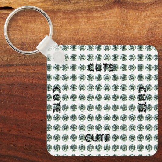 CUTE_ BLACK EN GROENE SLEUTELHANGER (Voorkant)