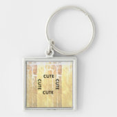 CUTE_ BLACK EN LICHT GEEL SLEUTELHANGER (Voorkant)