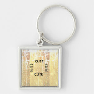 CUTE_ BLACK EN LICHT GEEL SLEUTELHANGER