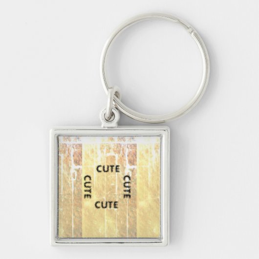 CUTE_ BLACK EN LICHT GEEL SLEUTELHANGER (Voorkant)