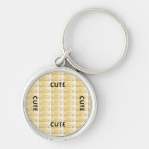 CUTE_ BLACK EN LICHT GEEL SLEUTELHANGER