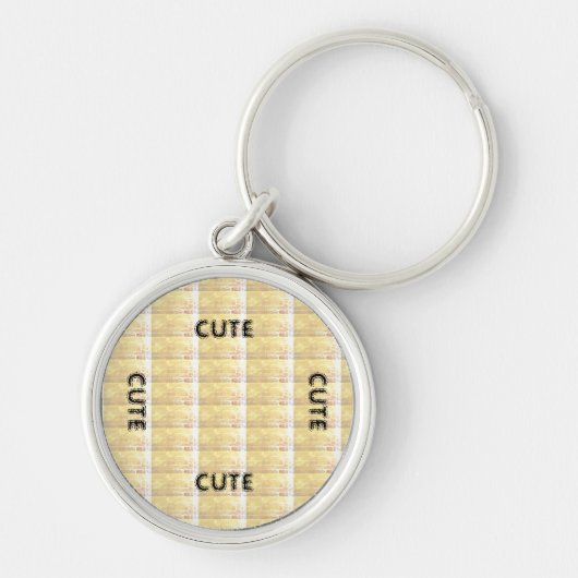 CUTE_ BLACK EN LICHT GEEL SLEUTELHANGER (Voorkant)