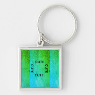 CUTE_ BLACK EN LICHTE GROENE SLEUTELHANGER