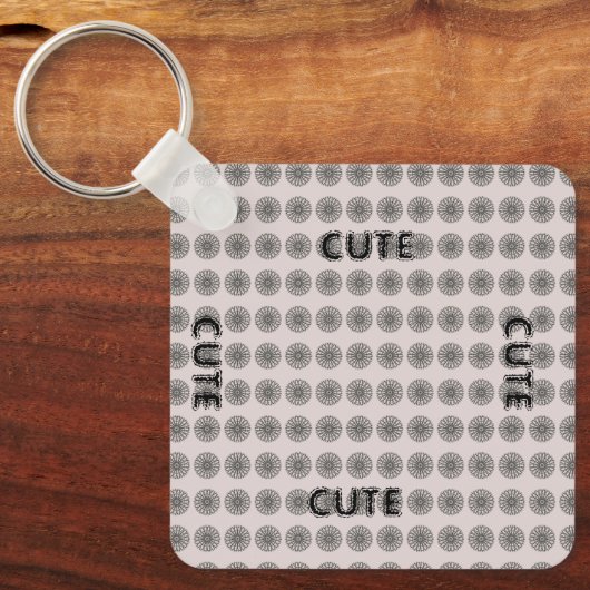 CUTE_ BLACK EN LICHTE PINK SLEUTELHANGER (Voorkant)