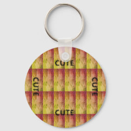 CUTE_ BLACK EN ORANJE GEEL SLEUTELHANGER