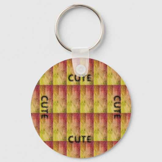 CUTE_ BLACK EN ORANJE GEEL SLEUTELHANGER (Voorkant)