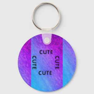 CUTE_ BLACK EN PAARSE BLAUWE SLEUTELHANGER