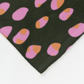 Cute Black en Pink Dot Pattern Persoonlijke naam Fleece Deken (Hoek)