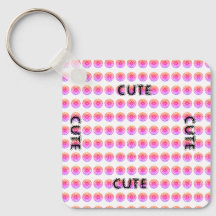 CUTE_ BLACK EN PINK SLEUTELHANGER