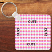 CUTE_ BLACK EN PINK SLEUTELHANGER (Voorkant)