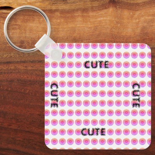 CUTE_ BLACK EN PINK SLEUTELHANGER (Voorkant)
