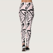 Cute black en roze Valentijnsdag harten patroon Leggings (Achterkant)