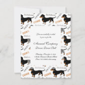 Cute Black en Tan Dachshund Pattern Kaart (Voorkant)