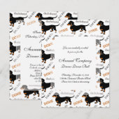 Cute Black en Tan Dachshund Pattern Kaart (Voorkant / Achterkant)