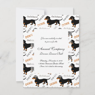 Cute Black en Tan Dachshund Pattern Kaart