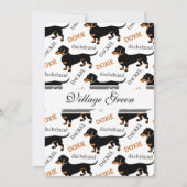 Cute Black en Tan Dachshund Pattern Kaart (Voorkant)