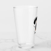 Cute Black en Tan Dachshund Puppy Dog Custom Glas (Rechts)