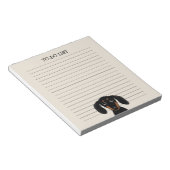 Cute Black en Tan Dachshund | Wiener Dog Lined Notitieblok (Schuin)