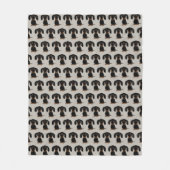 Cute Black en Tan Dachshund | Wiener Dogs Pattern Fleece Deken (Voorkant)