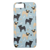 Cute Black en Tan Pugs Pattern Case-Mate iPhone Case (Achterkant)
