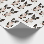 Cute Black en White Boston Terrier Pop Art Dog Cadeaupapier (Hoek)