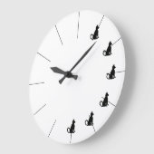 Cute Black en White Cat Clock Cricket Diane Grote Klok (Hoek)
