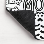 Cute Black en white cat mama met kattenpoten Muismat (Hoek)