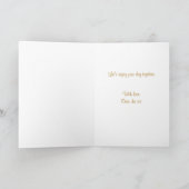 Cute Black en White Cat Personalized Pet Birthday Kaart (Binnen)