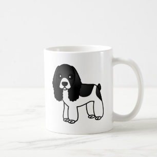 Cute Black en White Cocker Spaniel Cartoon Koffiemok