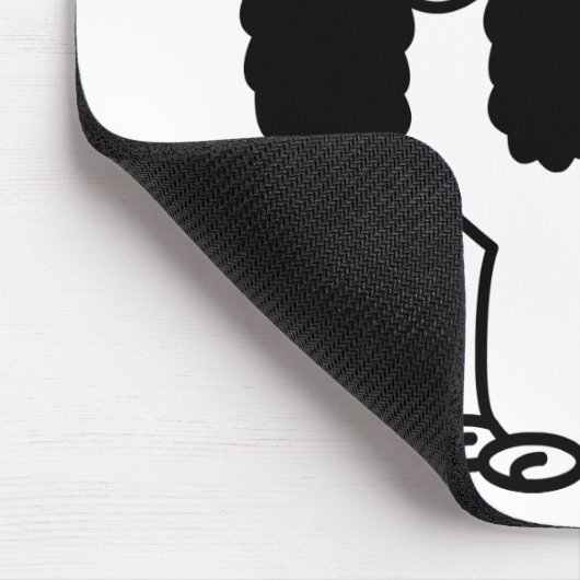 Cute Black en White Cocker Spaniel Cartoon Muismat (Hoek)