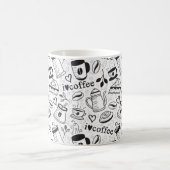Cute Black en White Coffee Lovers I Love Coffee Koffiemok (Center)