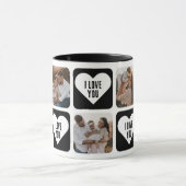 Cute Black en White Custom Photo I Love You Mok (Midden)