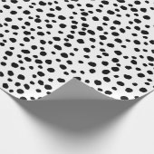 Cute Black en White Dalmatian Spot Animal Pattern Cadeaupapier (Hoek)