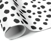 Cute Black en White Dalmatian Spot Animal Pattern Cadeaupapier (Rol Hoek)