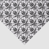 Cute Black en White Damask Floral Pattern Tissuepapier (Detail)