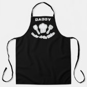 Cute Black en White Fathers Day  Schort (Voorkant)