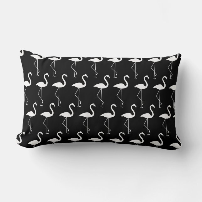Cute Black en White Flamingos Kussen (Voorkant)