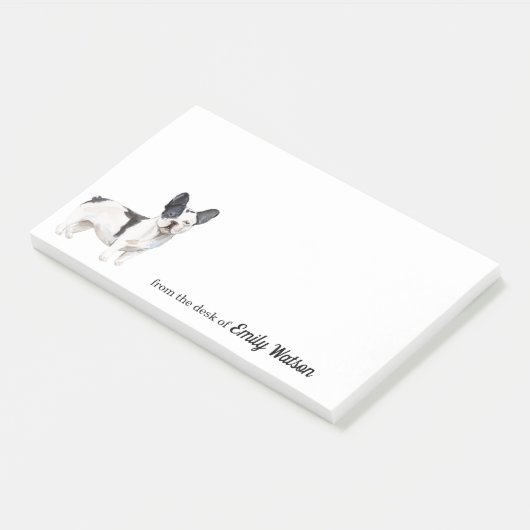 Cute Black en White French Bulldog Post-it® Notes (Schuin)