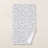 Cute Black en White Kerstkerst Gingerbreads Bad Handdoek (Handdoek)