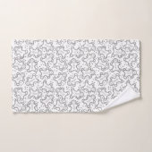 Cute Black en White Kerstkerst Gingerbreads Bad Handdoek (Handdoek)