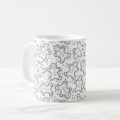 Cute Black en White Kerstkerst Gingerbreads Koffiemok (Voorkant links)